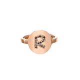 'Glamour Girl' Initial Ring